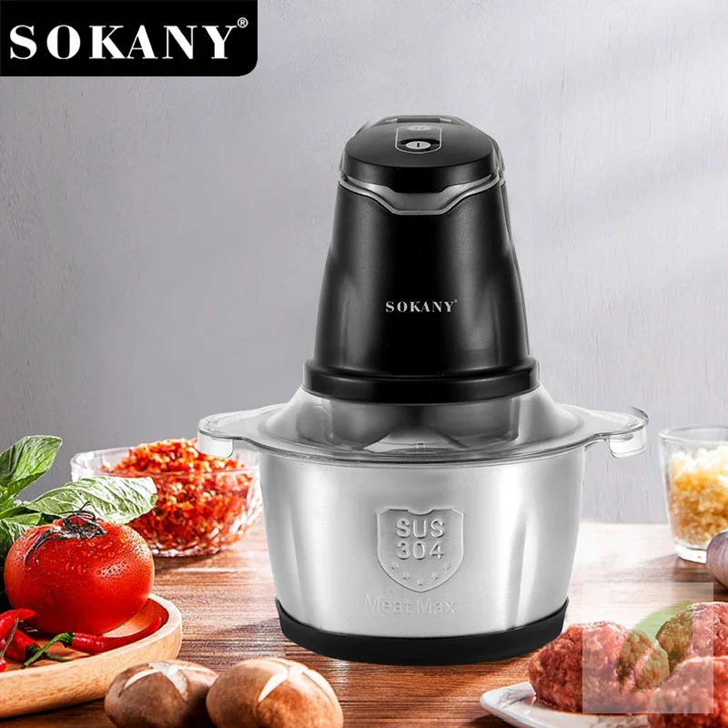 Triturador Eléctrico Sokany de Aluminio 2.0L